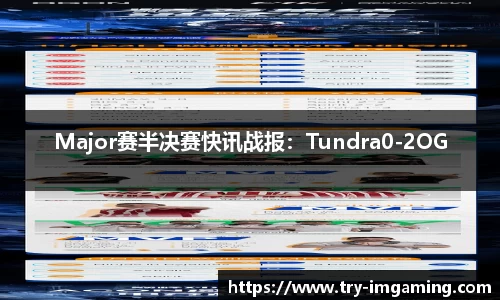 Major赛半决赛快讯战报：Tundra0-2OG